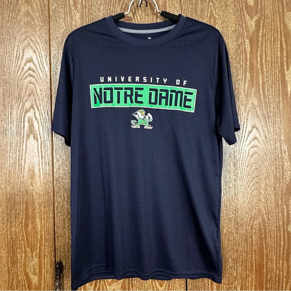 Knights Apparel Tops - Knights Apparel Women's Notre Dame T-Shirt Medium Blue Short Sleeve Graphic Top